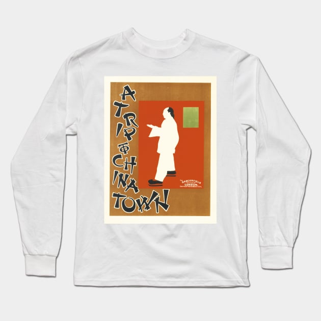 A Trip To China Town London Les Maitres De L' Affiche Librairie Chaix Collection Long Sleeve T-Shirt by vintageposters